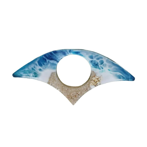 Handmade Transparent Resin Thumb Ring Book Page Holder Coastal Ocean Beach Reading Accessory For Teachers Book Lovers Literary