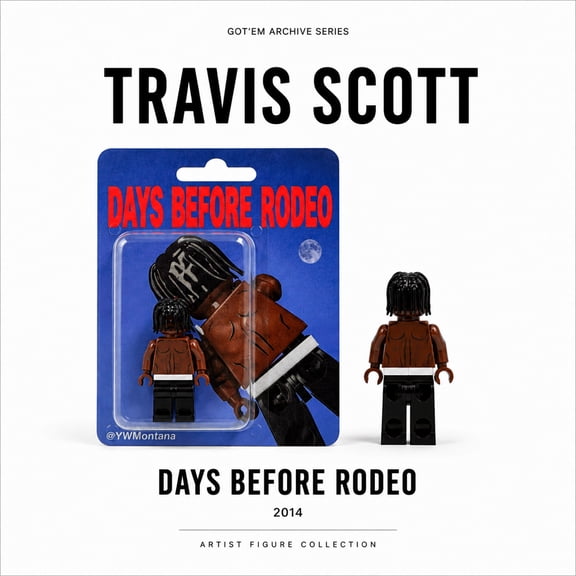 Handmade Travis Scott | Days Before Rodeo EraInspired Custom Mini Brick Figure