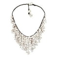 thumbnail image 1 of Handmade Trendy White Pearl V-Shape Chandelier Necklace, 1 of 3