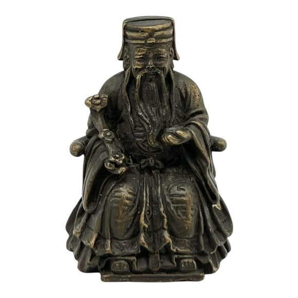Handmade Tua Pek Kong miniature pure copper sculpture
