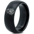 thumbnail image 1 of Handmade Tungsten Mens Wedding Band Black Gamer Girlfriend Gift Matching Promise Rings Romantic Gifts for Him, 1 of 7