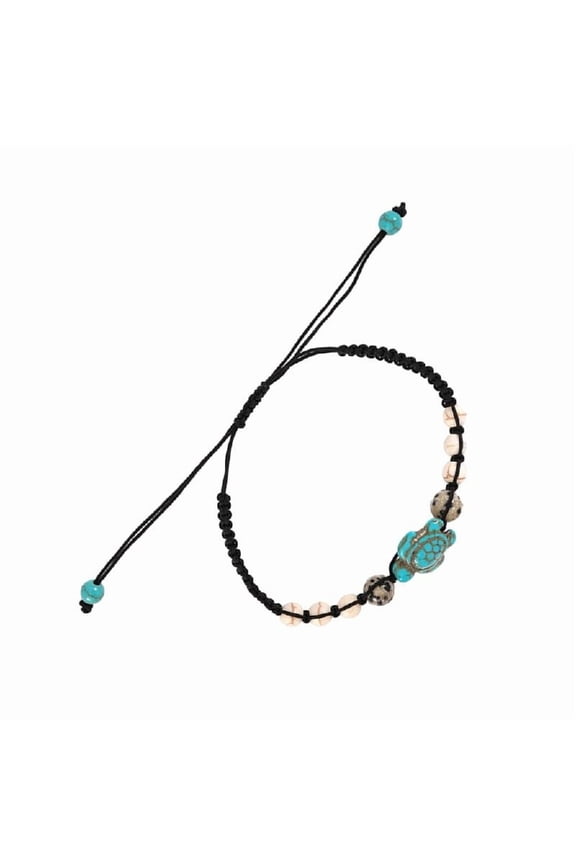 Handmade Turquoise Turtles Bracelet for Women and Men Stretchy Elastic Handchain Beach Accessory Christmas Jewelry