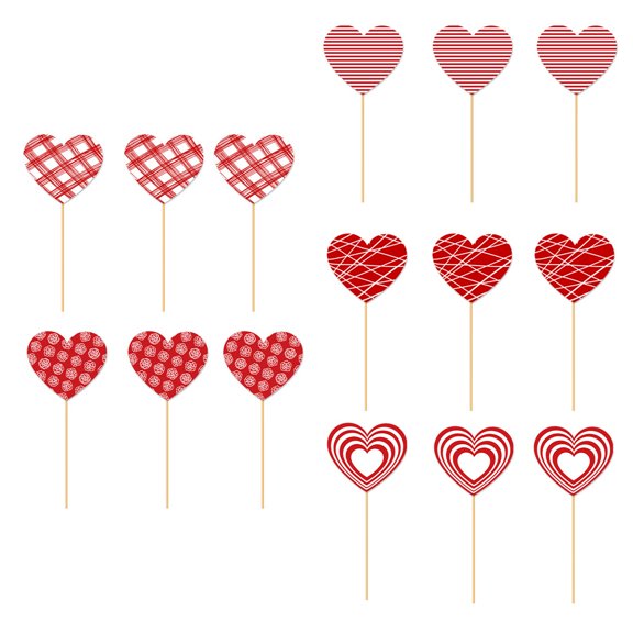 Handmade Valentines Vase Inserts Party Decorations Cardstock Set 15Pcs Home Celebration Craft Project