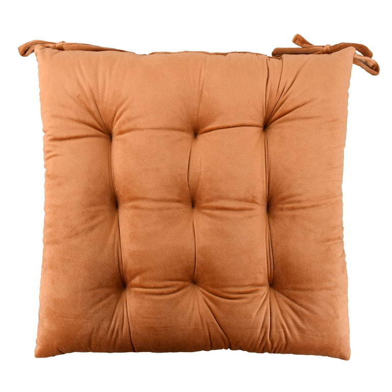 Handmade Velvet Chair Seat Cushions Tufted with Ties 16 x16