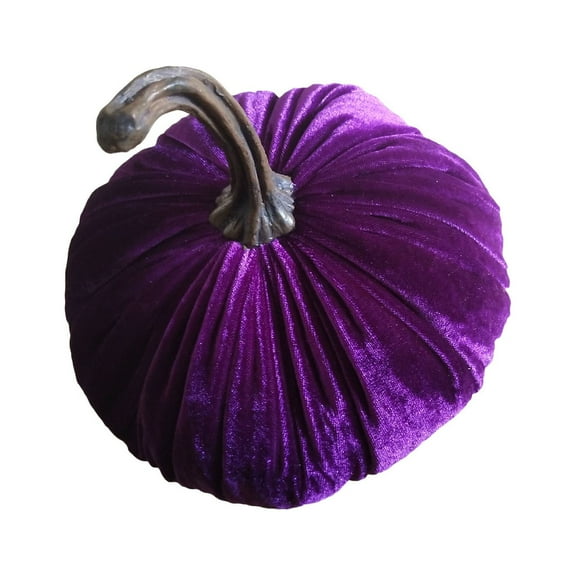 Handmade Velvet Pumpkin Desktop Ornament Soft Stuffed Crafted Cozy Home