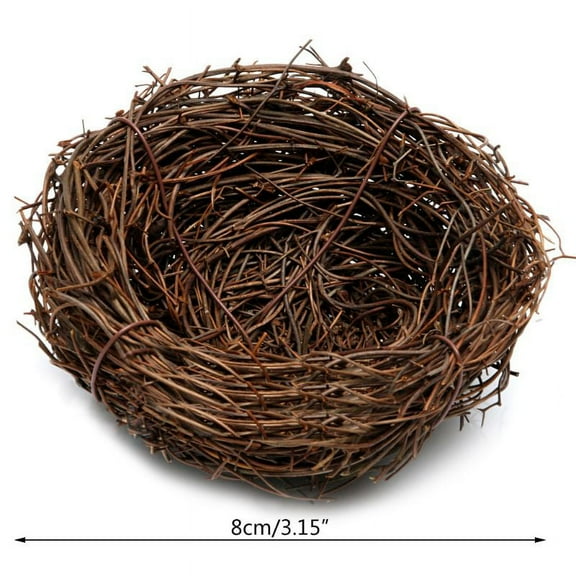 Handmade Vine Brown Bird Nest House Home Nature Craft Holiday Decoration