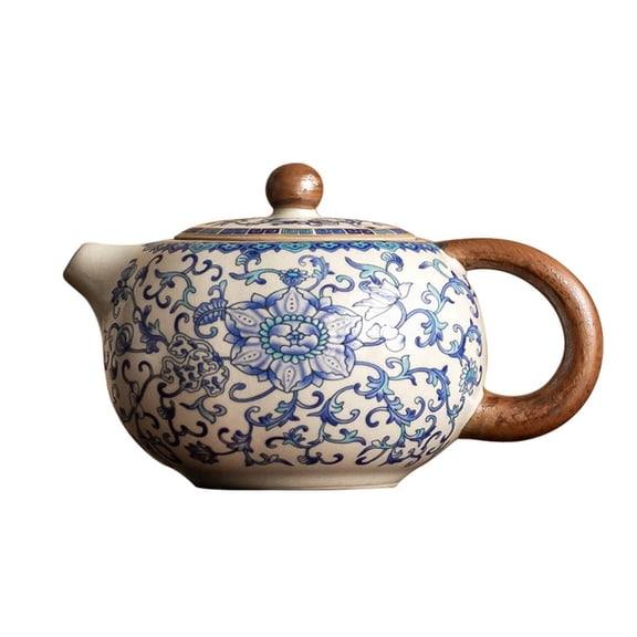 Handmade Vintage Blue White Ceramic Teapot Set, Traditional Chinese Gongfu Tea Set, Complete Porcelain Tea Kit