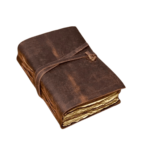 Handmade Vintage Leather Journal 5x7 Inch – 200 Deckle Paper Pages – Rustic Wrap Journal for Writing, Sketching & Gifting