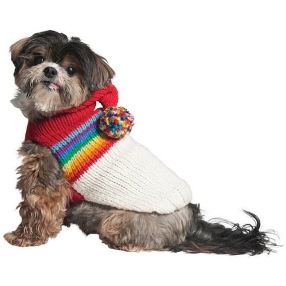 Handmade Vintage Ski Hoodie Wool Dog Sweater - XXX-Large