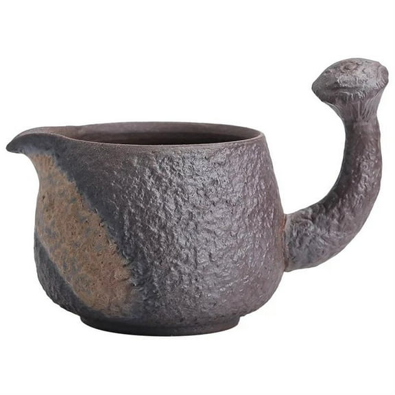 Handmade Vintage Stoneware Tea Pot Fair Cup Tea Set Siteel Handle Pitcher Tea Pitcher Japanese-Style Gilt Iron Glaze