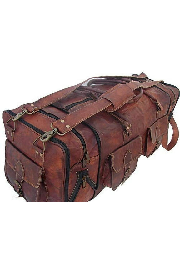 Handmade Vintage Travel Luggage 30 Inch Duffel Gym Sports Bag