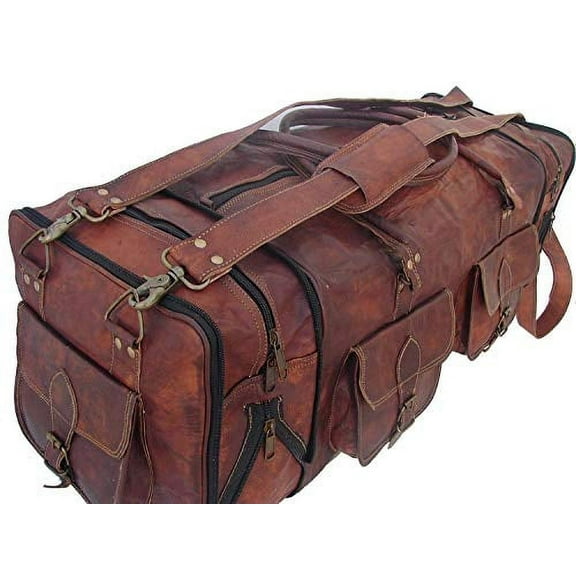 Handmade Vintage Travel Luggage 30 Inch Duffel Gym Sports Bag