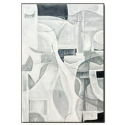 Handmade Wabi Sabi Wall Art Black Beige Abstract Painting Large Black Minimalist Beige Textured Canvas Painting Home Wall Decor