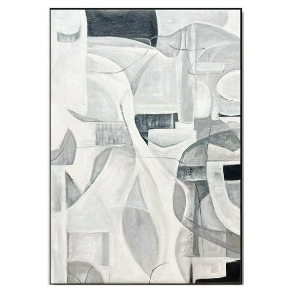 Handmade Wabi Sabi Wall Art Black Beige Abstract Painting Large Black Minimalist Beige Textured Canvas Painting Home Wall Decor