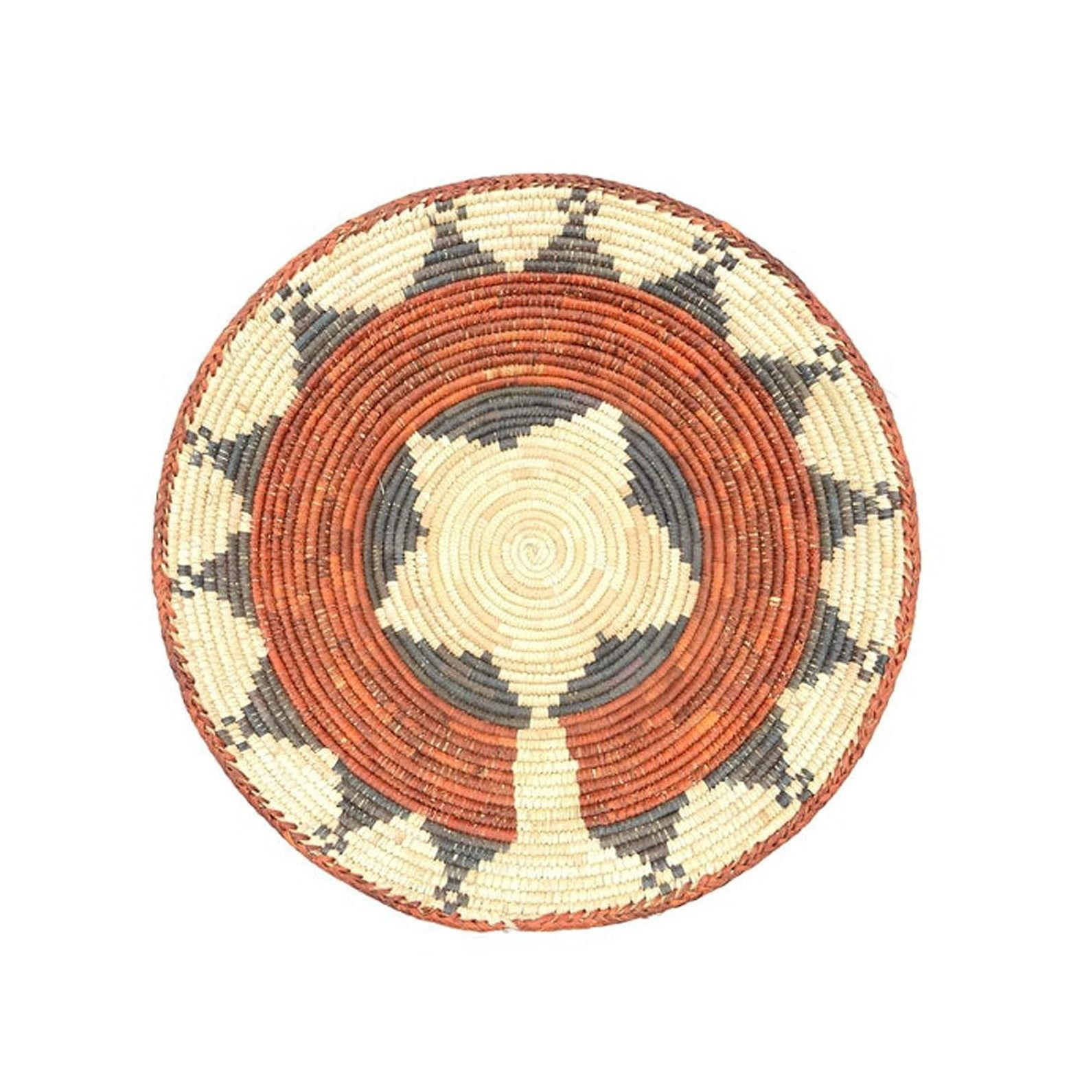 Handmade Wall Art Mural Basket, Natural Woven Wicker Boho Decor Unique