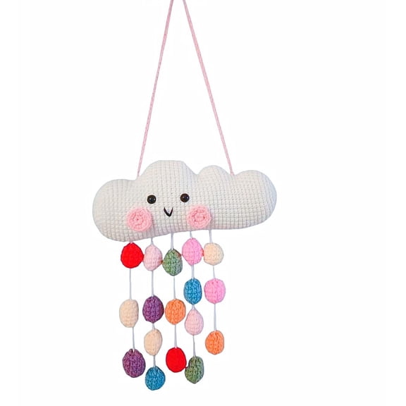 Handmade Wall Hanging Plush, Sun Cloud Pendant Toy Home Art Decor  Room Hanging Decor,Girls Bedroom Door Decor Gift