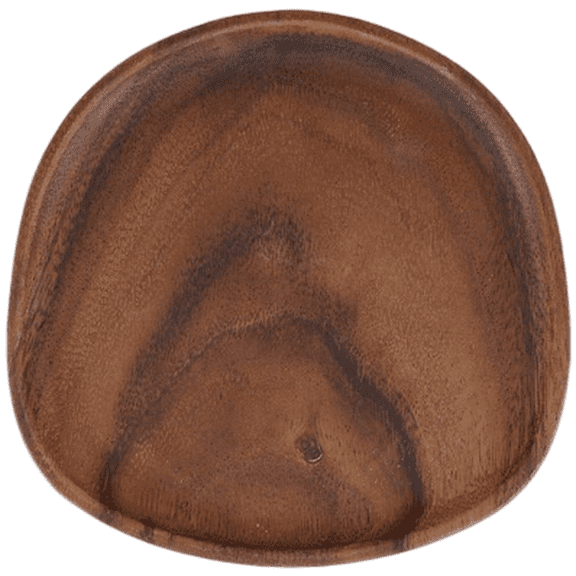 Handmade Walnut Wood Tray Irregular Shape Fruit Plate Snack Dish Tea Serving