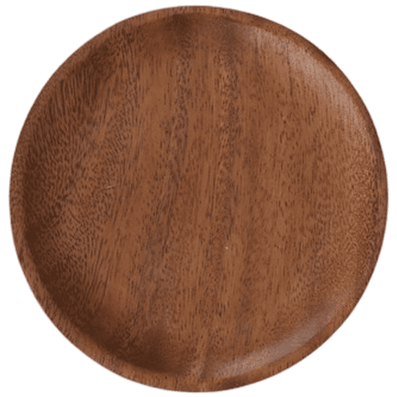 Handmade Walnut Wood Tray Irregular Shape Fruit Plate Snack Dish Tea Serving