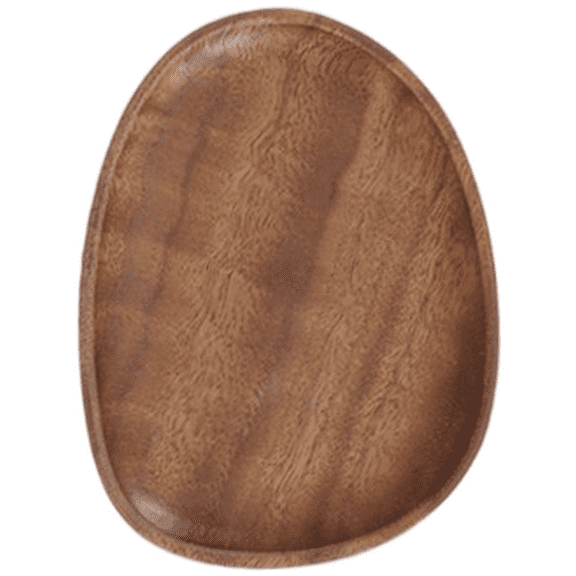 Handmade Walnut Wood Tray Irregular Shape Fruit Plate Snack Dish Tea Serving