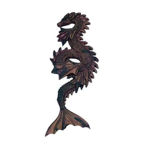 Handmade Water Dragon Animal Resin Carving Wall Art - 3D for Home Decor