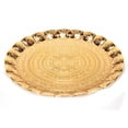 thumbnail image 1 of Handmade Wavy Round Gold Tray with Embossed Design | Crafted Metal Serving Tray | Anti-Tarnish Serving Platter | Bandeja Decorativa | Decorative Serving Tray | Elegant Serving and Decor Piece, 13.7”, 1 of 5