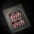 thumbnail image 1 of Handmade Wearable Nail Patch Premium Winter New Year's Red Cat's Eye Nail Art Whitening Heavy Industry Luxury Fake Nail Patch, 1 of 6