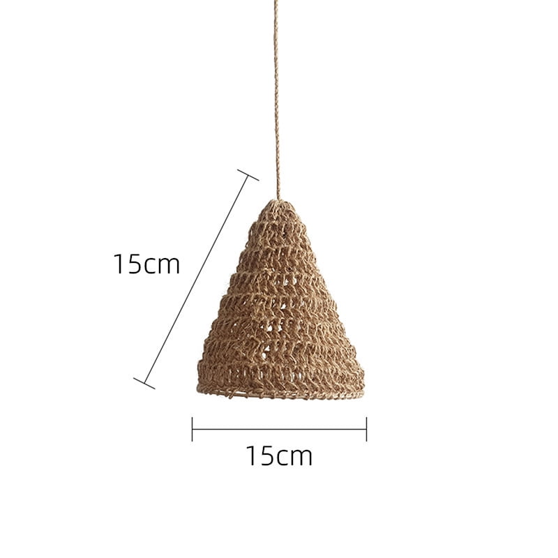 Handmade Weave Jute Rope Lampshade Bohemian Style Hanging Lamp Shade ...