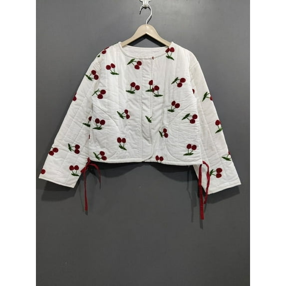 NITIN TEXTILES Fashion Jackets Printed Boho Puffer Cotton Mid-Weight Outerwear Jacket, Women's