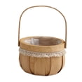 thumbnail image 1 of Handmade Wicker Basket for Flowers, Small Wooden Storage Baskets with Handles for Decor, Rustic Farmhouse Kitchen Counter Organization, Gift Ready, 1 of 7
