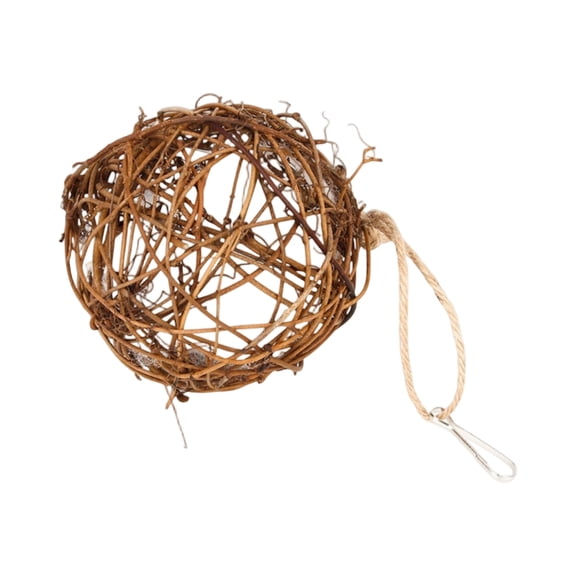 Handmade Wicker Rattan Balls, Natural Vine Balls Bowl and Vase Filler Twig Orbs, Brown Rustic Rattan Decorative Balls Ornament for Garden, Wedding, DIY Crafts, Rabbits, Parrot, Bird Toys,Brown