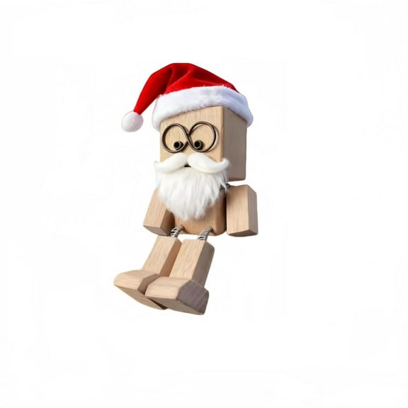 Wiggle Wooden Figurine | 12 Magnetic Facial Expressions | Funny Dashboard & Desk DecorC 1PCS