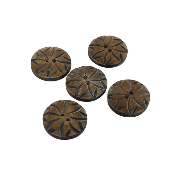 Armory Replicas  Two-Hole buffalo horn Uniform Buttons Set of 5