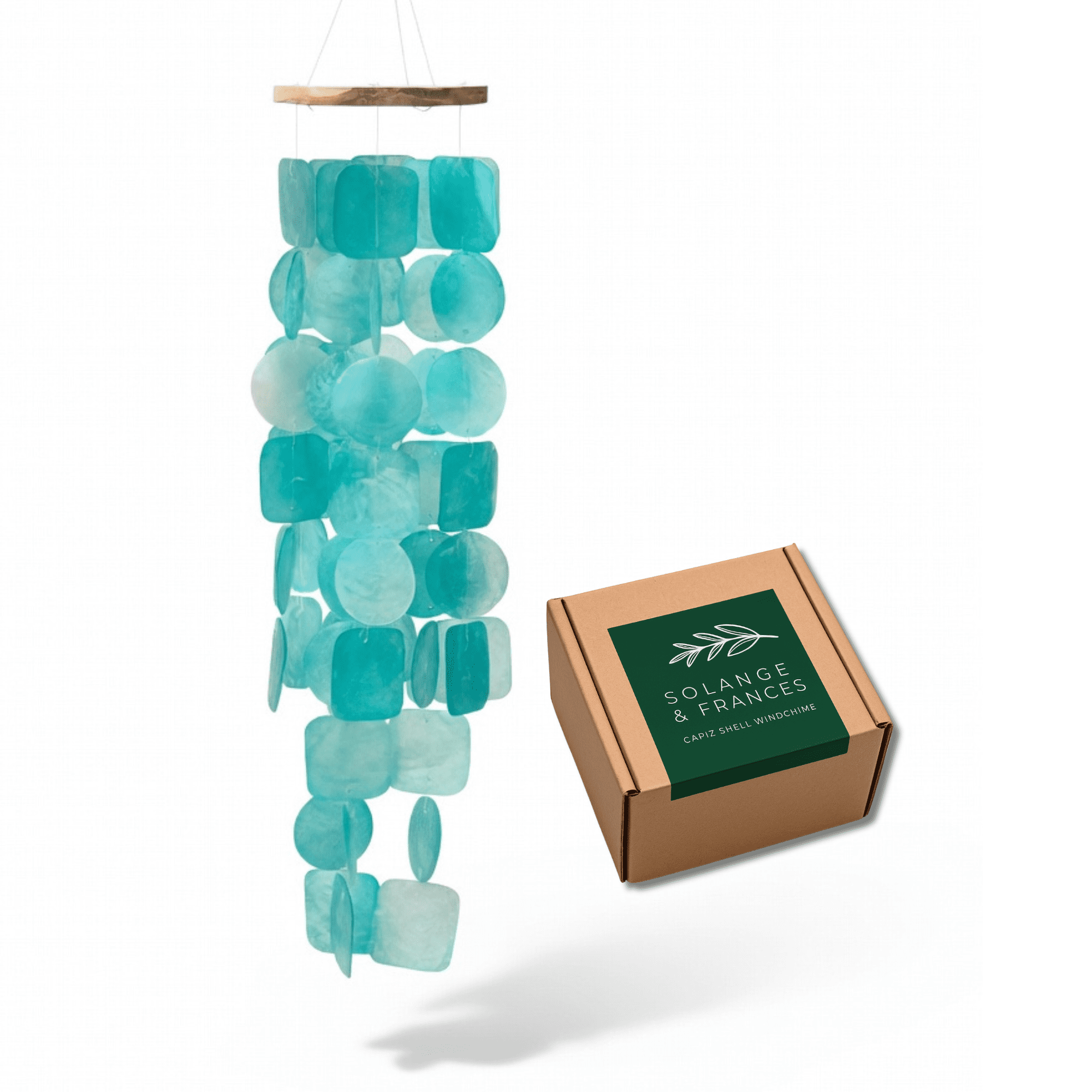 Solange & Frances Handmade Capiz Wind chimes for Outside, Mother's Day Gift Ideas