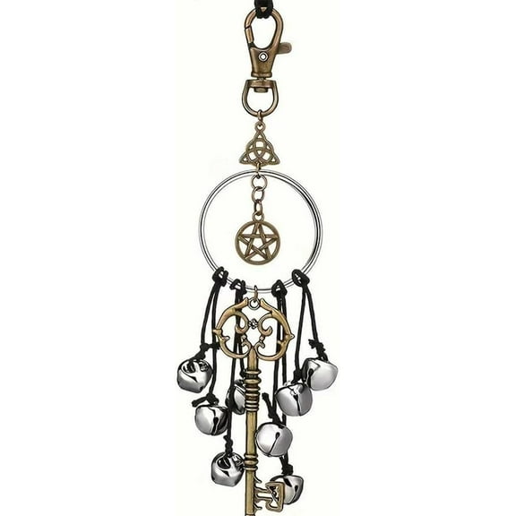 Handmade Witch Bells for Home Protection, Door Hanging Witch Bells, Wicca Witchs Bellss for Door Knob Protection, Witchcraft Supplies Positive Energy and Home Décor
