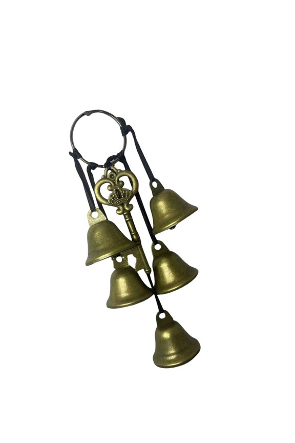 Handmade Witch Windchime Key Chain Pendant Easy Setup Outdoor Artwork With Calming Sounds For Themed Gatherings