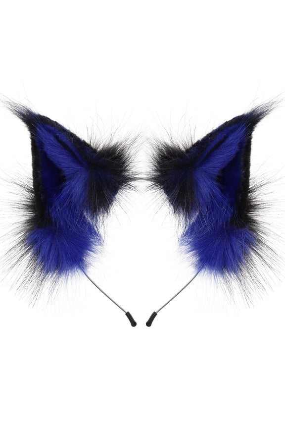 Handmade Wolf Cat Ears Headwear for Party Cute Animal Theme Festival Celebration Decorative Accessory