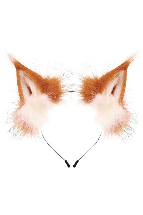 Handmade Wolf Cat Ears Headwear Party Cute Head Accessory for Festive Celebrations