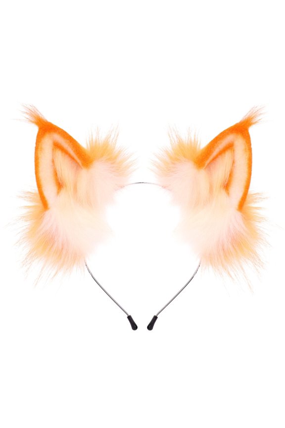 Handmade Wolf Cat Ears Headwear for Party Cute Animal Themed Festival Celebration Accessory