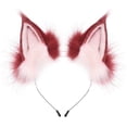 thumbnail image 1 of Handmade Wolf Cat Ears Headwear for Party Cute Festival Celebration Accessory, 1 of 6