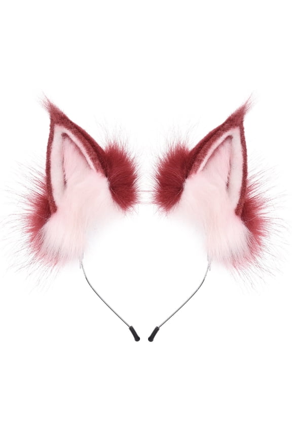 Handmade Wolf Cat Ears Headwear for Party Cute Festival Celebration Accessory