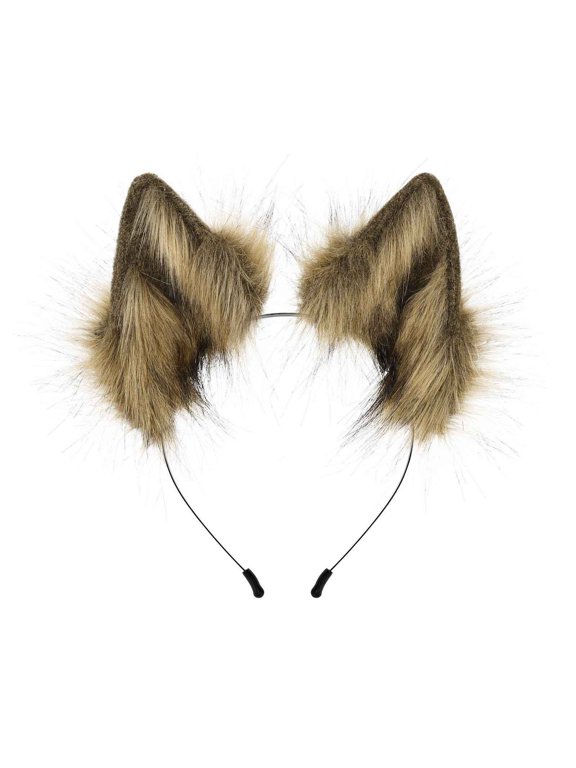 Handmade Wolf Ears Headband Party Accessories Furry Animal Hairband