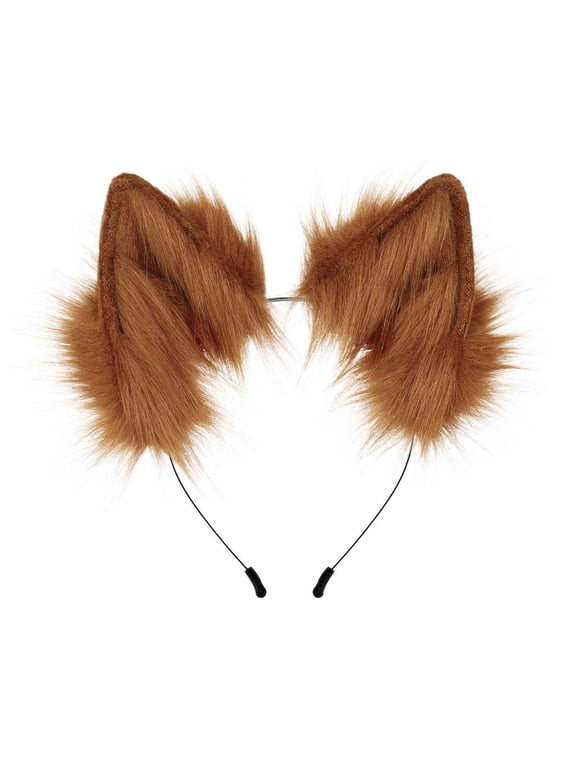 Handmade Wolf Ears Headband Party Accessories Furry Animal Hairband