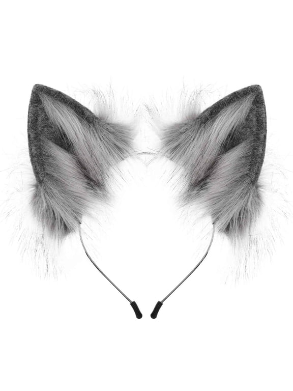 Handmade Wolf Ears Headband Party Accessories Furry Animal Hairband