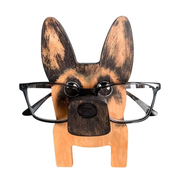 Handmade Wood Carved Animal Eyeglass Holder, Cute Sunglasses Display Stand, Nightstand Home Office Desk Decor, Christmas Holiday New Year Business Gift for Men Women Adults