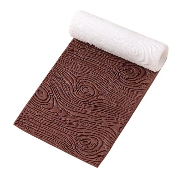 Handmade Wood Grain Texture Roller - Realistic tree texture stamping tool for polymer clay, ceramics and DIY jewelry making