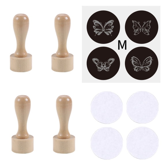 Handmade Wood Handle Stamps Ideal For Scrapbooking Decoration