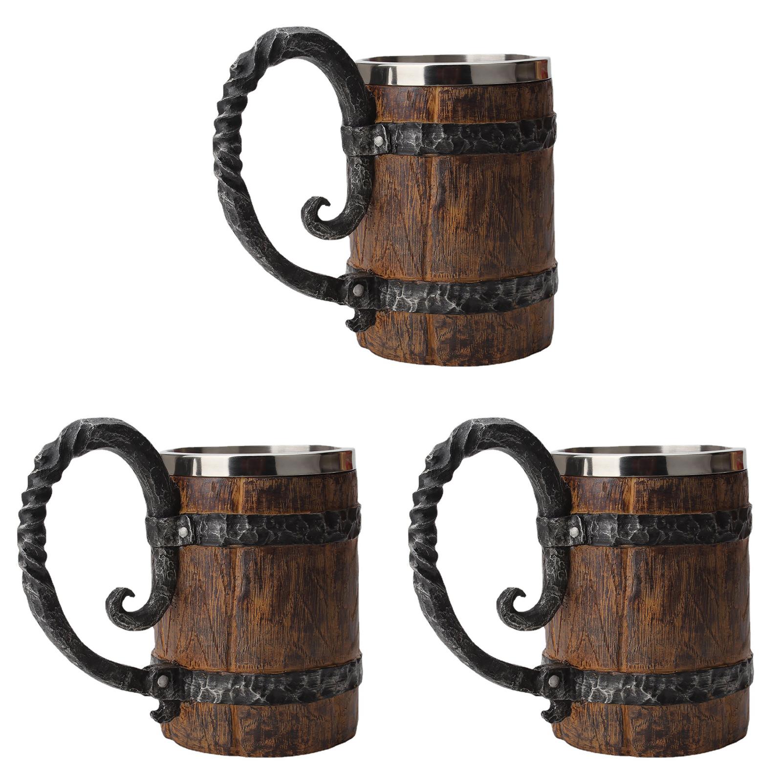 Handmade Wooden Barrel Clear Glass Cups Cute Glass Double Wall Coffee