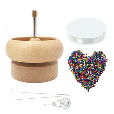 Handmade Wooden Bead Spinner Speed Beading Tools Wooden Crafts Jewelry Making