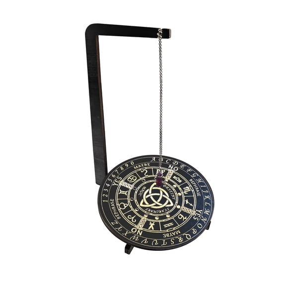 Handmade Wooden Crystal Pendulum Stand – Retro Divination Display Holder