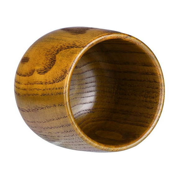 Handmade Wooden Cup 2.5 Inch Natural Wood Mug for Tea Coffee Drinking Traditional Craft Temperature Insulation Eco-Friendly Kitchen Drinkware, A Wooden Teacup